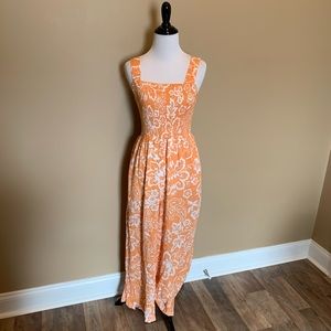 LOFT floral jumpsuit